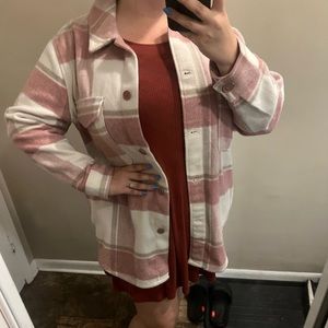 Pink Plaid Shacket/Jacket